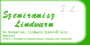 szemiramisz lindwurm business card